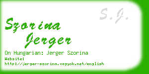 szorina jerger business card
